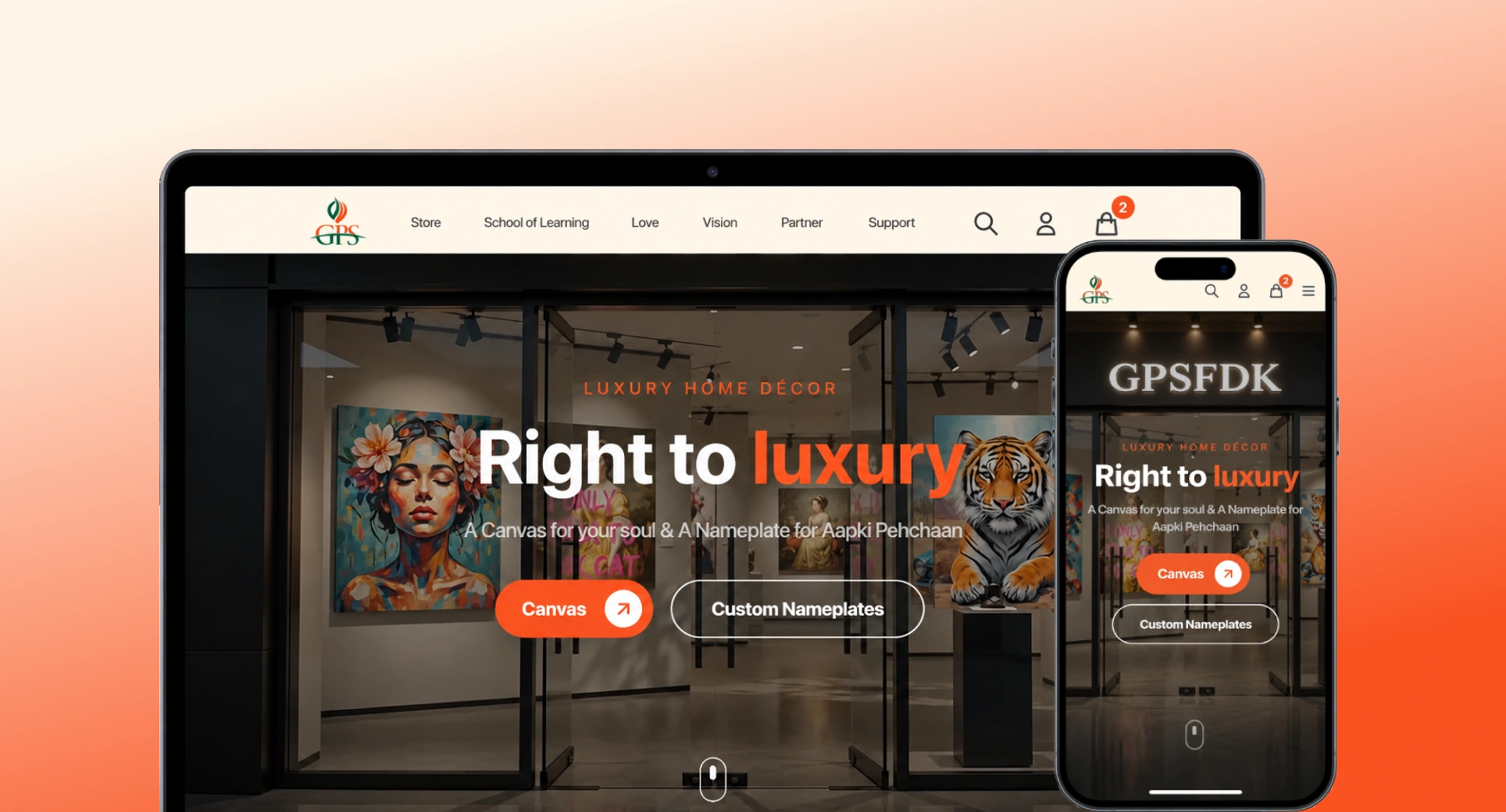 Canvas luxury ecommerce website by Web{X} Studio