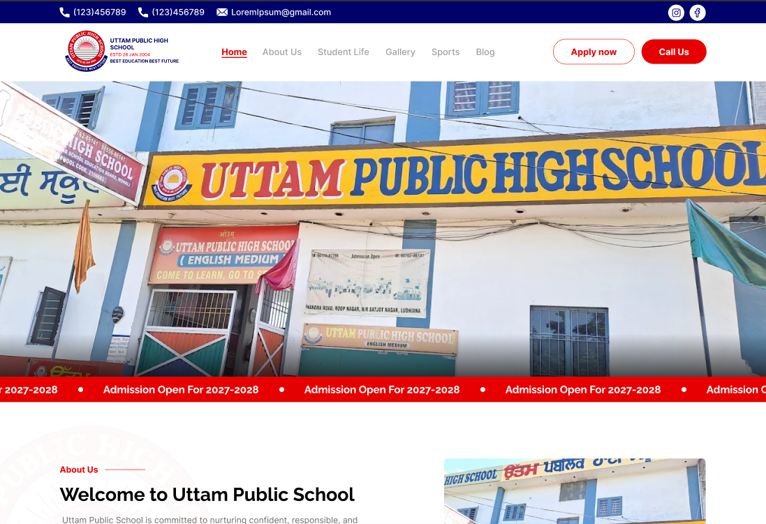 Uttam Public High School project preview
